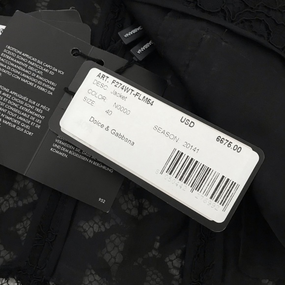 NWT Dolce and Gabbana Lace/Fur jacket - Picture 3 of 5